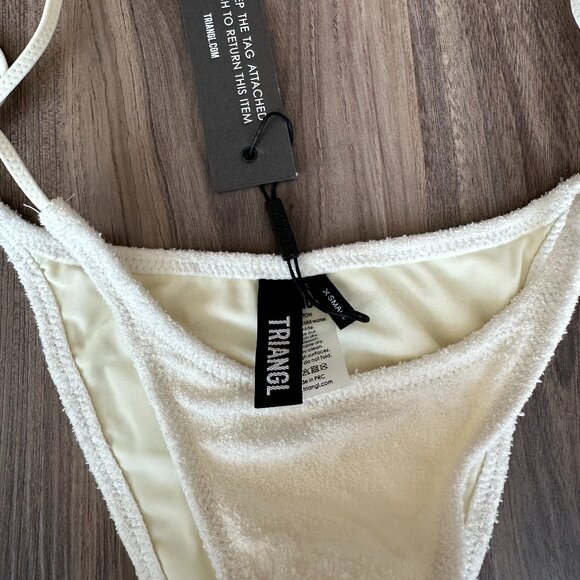NWT Triangl Coconut Terry White Bikini XS - Picture 13 of 13